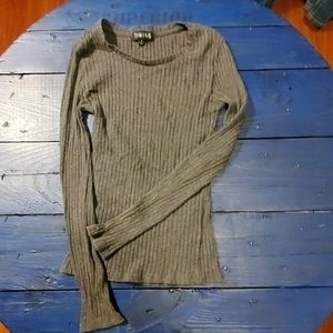 JRS SMALL (FIT LIKE XS) RIBBED LONG SLEEVE SHIRT